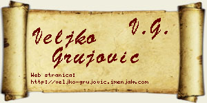 Veljko Grujović vizit kartica